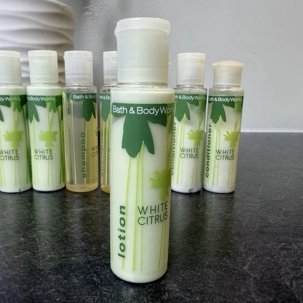 Bath & Body Works WHITE CITRUS Travel Size Lot of 12 Lotion Shampoo Conditioner